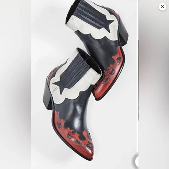 GOLDEN GOOSE Sunset Flowers Boots! Manufactured distressed style - Picture 2 of 11